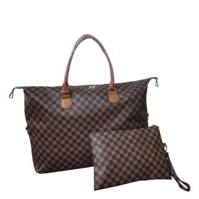 Women's Fashion Travel Bag Large Capacity (Option: Brown-22 Inches)