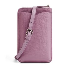 Women's Mini Genuine Leather Phone Crossbody Shoulder Bag (Option: Light Purple)