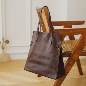 Women's Fashionable Large-capacity Retro Handbag (Color: Coffee)