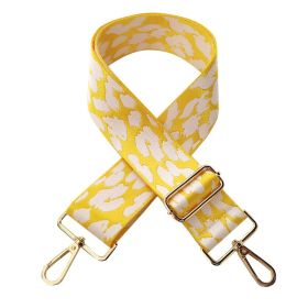 Adjustable Wide Shoulder Strap Accessory Embroidery (Option: Light Yellow Leopard Print)