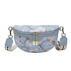 Women's Fashionable Lace Shoulder Messenger Bag (Option: Blue-Average Size Without Pendant)