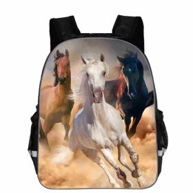 Horse Schoolbag Animal Head High School Junior High School Elementary School Toddler Cartoon Lightening Backpack (Option: C-11)