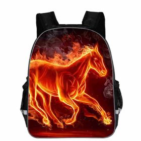 Horse Schoolbag Animal Head High School Junior High School Elementary School Toddler Cartoon Lightening Backpack (Option: E-11)