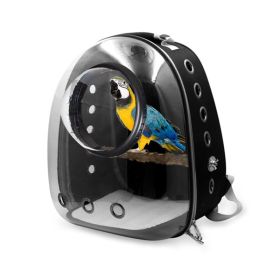 New Style Breathable Pet Bag Outdoor Carrying Bag Parrot Backpack Small Pet Space Bag (Option: Upgrade-Black)