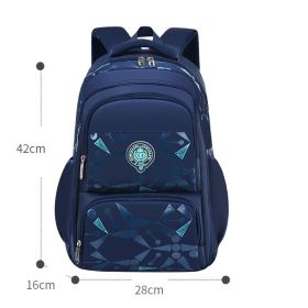 Student Korean Leisure Side Refrigerator-style Student Schoolbag (Option: Royal Blue-S)