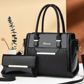 Large Capacity Pattern Hand Bag (Color: Black)
