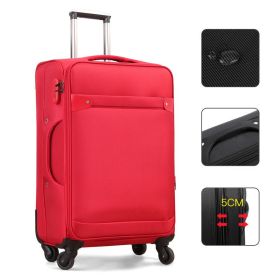 Business Luggage Oxford Bra Bar Large Capacity Password (Option: Red is good luck-22inch)
