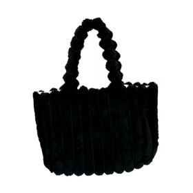 Women's Fashion All-matching Fur Bag (Color: Black)