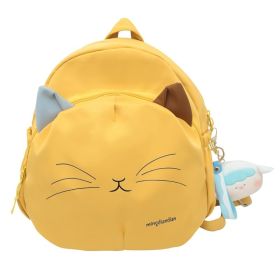 Cartoon Young Girl Cute Sister Backpack (Color: Yellow)