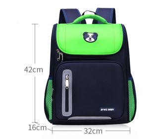 Boys And Girls Space Bag Backpack Lightweight Children's School Bag (Option: Green-large)