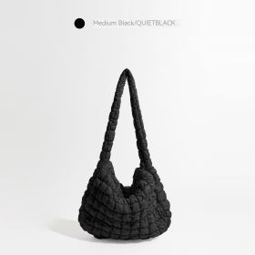 Stylish Shoulder Handbag For Women (Option: Medium black)