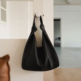Women's Handbag Fashion Leather Shoulder Bag (Color: Black)