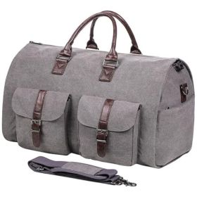 Portable Folding Outdoor Multifunctional Luggage Bag (Option: Gray-56cm√ó33cm√ó32cm)