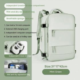 Large Capacity Multifunctional Travel Waterproof Mummy Backpack (Option: 2210 Mint Green)