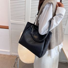 Women's All-match Shoulder Tote Bag (Color: Black)