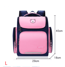 Primary Student School Bag (Option: Pink-L)