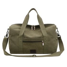 Men's Travel Canvas Bag Going Out Duffel  For Men (Option: Little army green)