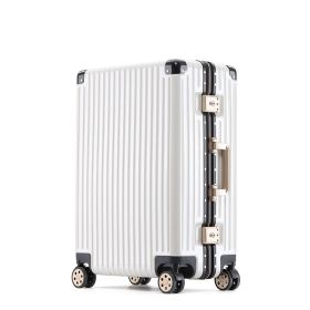 All-Aluminum Magnesium Alloy Case 24 Pull Rod Case Universal Wheel (Option: White-24inch)