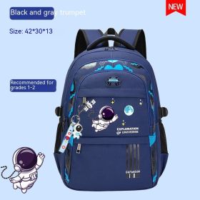 Spine Protection Backpack For Boys And Girls (Option: Small Blue-Bare Bag)
