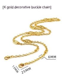Renovation Of Crossbody Bag Inner Liner DIY Single Shoulder Bag Accessories Shoulder Strap O-chain (Option: Gold Nose chain 110cm)