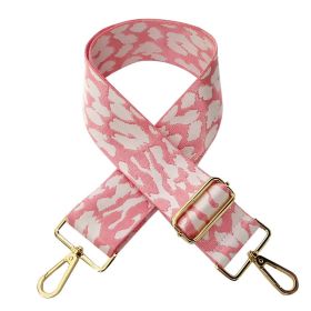 Adjustable Wide Shoulder Strap Accessory Embroidery (Option: Pink Leopard Print)