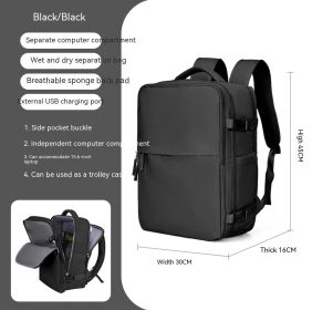 Large Capacity Multifunctional Travel Waterproof Mummy Backpack (Option: 2209 Black)