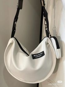 Japanese Leisure Dumpling Bag Crossbody Women (Option: White With Small Bag-32x26cm)