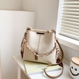 Summer Fashion Big Bag New Casual Women (Option: White With Brown)