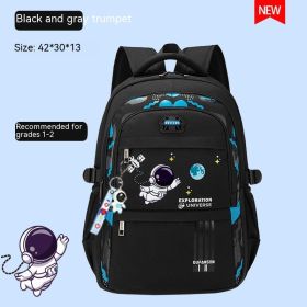 Spine Protection Backpack For Boys And Girls (Option: Small Black-Bare Bag)