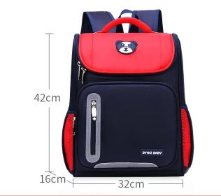 Boys And Girls Space Bag Backpack Lightweight Children's School Bag (Option: Red-Large)