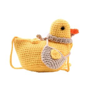 Cute Cartoon Wool Little Duck Knitted Shoulder Bag (Option: Piyopiyo)