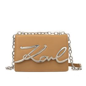 Fashionable All-match Shoulder Crossbody Small Square Bag (Option: Khaki-19X13X7cm)