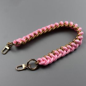 Women's Bag Woven Bag With 40cm Short With Buckle Can Be Mobile Phone Charm (Option: Old Pink-40cm)