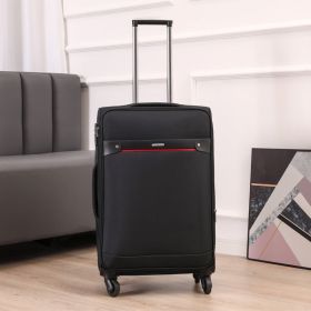 Business Luggage Oxford Bra Bar Large Capacity Password (Option: Black youth Edition-24inch)