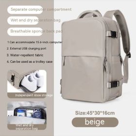 Large Capacity Multifunctional Travel Waterproof Mummy Backpack (Option: 2209 Gray Brown)