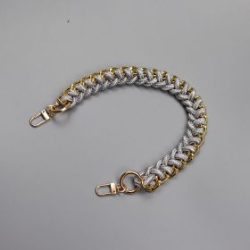 Women's Bag Woven Bag With 40cm Short With Buckle Can Be Mobile Phone Charm (Option: Old Version Light Gray-40cm)