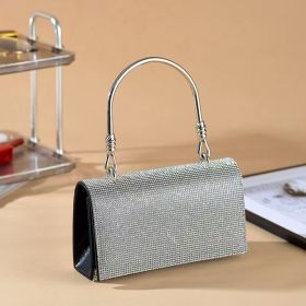 Shining 3A Full Diamond Handbag Women Luxury Party Evening Bag Crossbody Shoulder Bag Ladies (Color: Black)