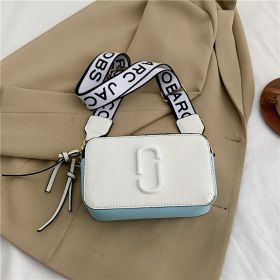 Bag Fashionable Wide Shoulder Strap Crossbody Small Bag Fashionable All-match Small Square Bag (Color: White)