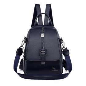 New Fashion PU Soft Leather Small Backpack (Color: Blue)