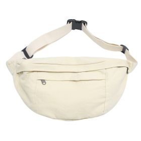 Women's Casual Simple Canvas Bag (Color: White)