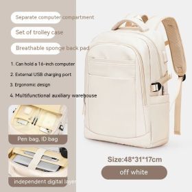 Women's Large Capacity Travel Bag (Color: Beige)