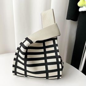 Special-interest Design High-grade Fashion All-match Knitted Shoulder Bag (Color: White)