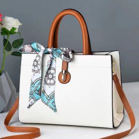Fashion Women's Portable Large Capacity Shoulder Messenger Bag (Color: White)