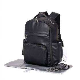 Simple Women's Backpack Leisure Travel Tassel Solid (Color: Black)