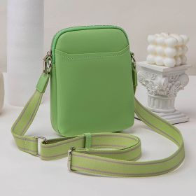 Solid Color Simple Mobile Phone Bags Small Crossbody Shoulder Bag For Women (Color: Green)