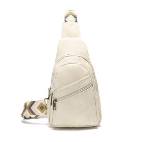 European And American Retro Casual Solid Color Women's Cross-body Bag (Color: Beige)