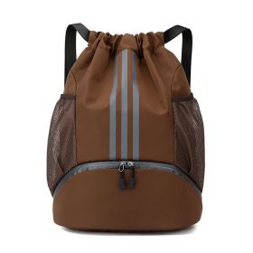 Drawstring Travel Bag Shoulder Unisex Crossbody Bag (Option: Dark Brown-40X16X46cm)