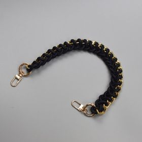 Women's Bag Woven Bag With 40cm Short With Buckle Can Be Mobile Phone Charm (Option: Old Version Black-40cm)