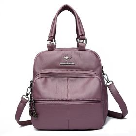 Women's One Shoulder Multi-functional Retro Women's Handbag (Color: Purple)