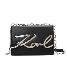 Fashionable All-match Shoulder Crossbody Small Square Bag (Option: Black-19X13X7cm)